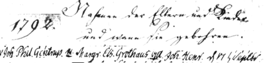 17920917.GentrupJohannHeinrich.Geburt