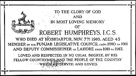 Grave inscription Robert Humphreys 1916 Kopie 2