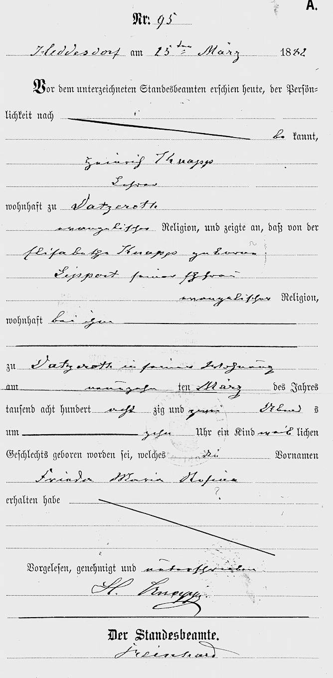 KnappFrieda.Geburtsurkunde.rot.Original1882.mod2.668