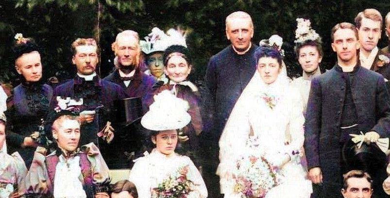 Wedding George White Healy 1892-Colorized.803